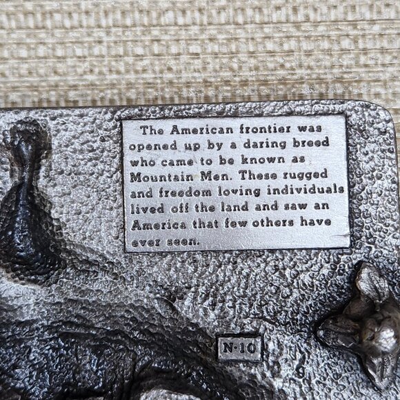 Vintage 1982 Siskiyou Mountain Man Western Cowboy Frontier Belt Buckle - Picture 5 of 12